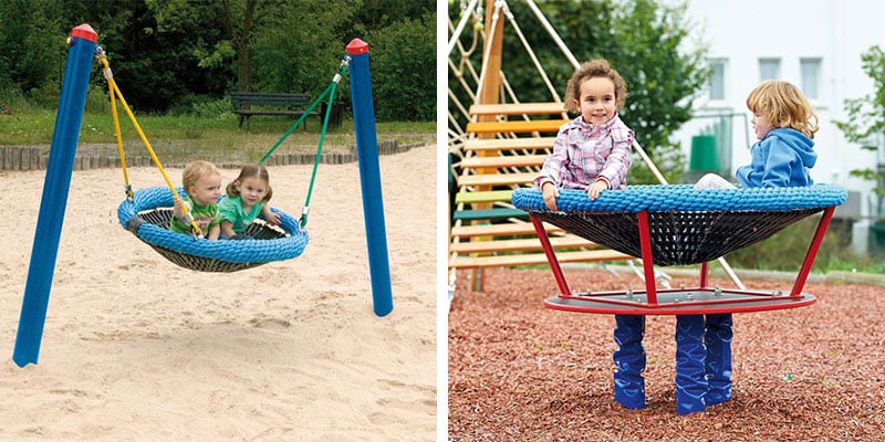 Vogelnestschaukel und Adlerhorst sind Klassiker auf dem Spielplatz