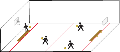 Spielfeld Gefängnisball