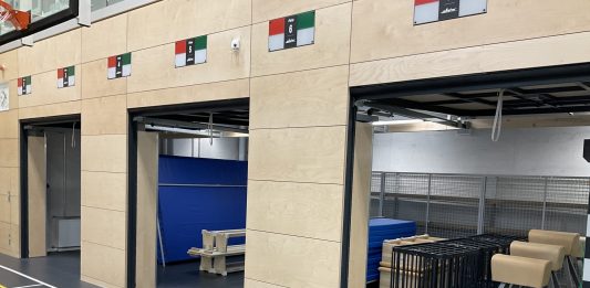 Gerätegarage Sporthalle