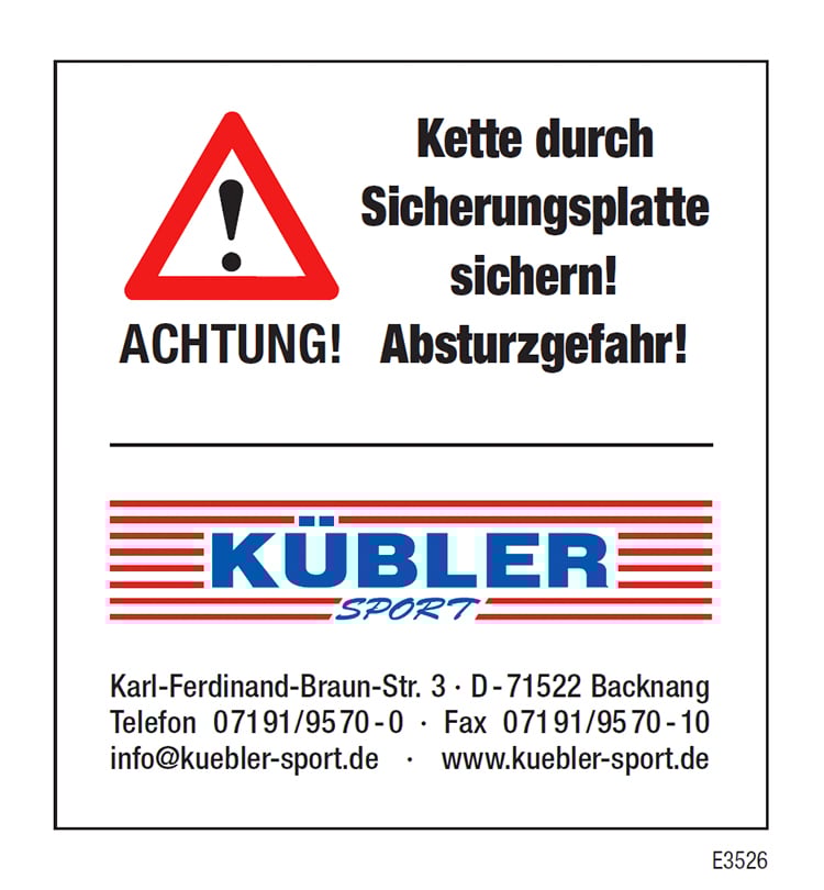 warnhinweis sporthalle