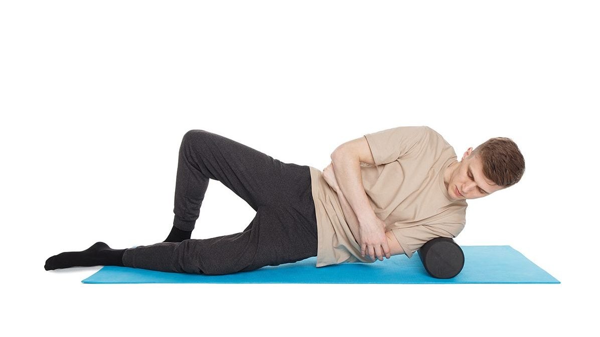 Foam Rolling Schulter