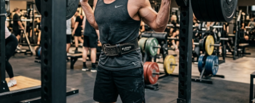 Abbildung eines Gewichtheberg&uuml;rtels f&uuml;r Fitness-Training im Fitnessstudio