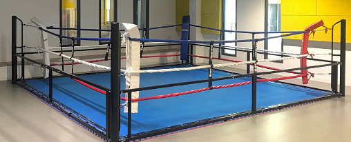 Boxring mobil online kaufen bei Kübler Sport Mobiler Boxring für Kampfsporttraining und Wettkampfaufbau in Sporthallen und Vereinen