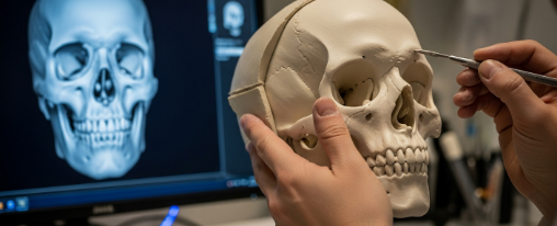 Lebensgro&szlig;es Sch&auml;del Anatomie Modell zur anschaulichen Darstellung der menschlichen Sch&auml;delstrukturen f&uuml;r den Therapiebedarf