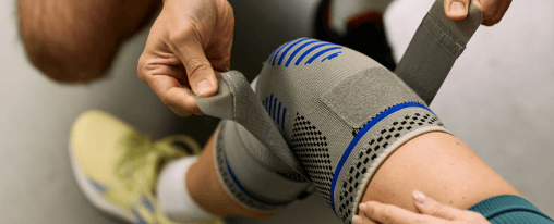 Medizinische Bandagen unterschiedlicher Art f&uuml;r Gelenke und K&ouml;rperregionen, geeignet f&uuml;r den Therapiebedarf