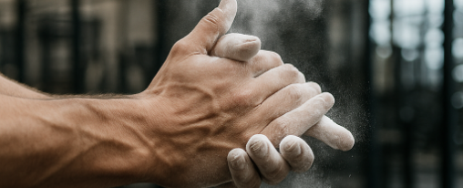 Magnesia in Blockform und Pulver als Zubehör für Turngeräte im Training und Wettkampf