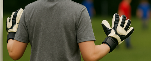 Vereinsbedarf: verschiedene Torwarthandschuhe für Training und Spiel auf dem Fußballplatz