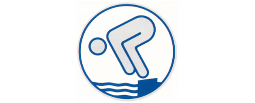 Schwimmabzeichen Silber mit Wasser-Hintergrund, geeignet f&uuml;r Kinder und Erwachsene im Wassersport