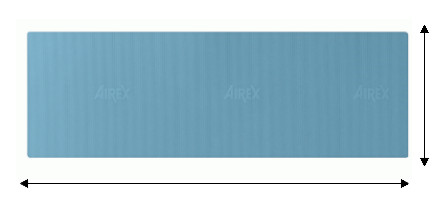 AIREX Matte von oben mit schemenhaften Pfeilen zur Visualisierung der Abmessungen