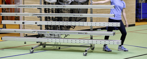 Turngeräte Zubehör online kaufen im Kübler Sport Onlineshop Verschiedene Turngeräte Zubehörteile für das Geräteturnen in einem Sportstudio.