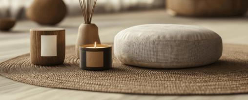 Yogakissen – bequem sitzen und zur Ruhe kommen Rundes Meditationskissen für eine aufrechte und bequeme Sitzhaltung beim Meditieren.