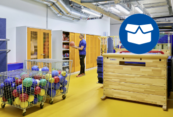 Lagerung von Turnger&auml;ten