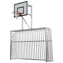 Kübler Sport Bolzplatztor ALU SOLID mit Basketball-Übungsanlage