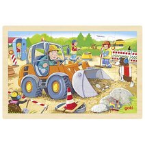 goki® Einlegepuzzle Baustelle
