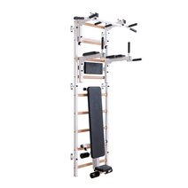 BenchK® Sprossenwand 733 mit Klimmzugstange, Dip-Bügel & Trainingsbank