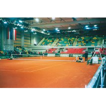 freistehende Tennis-Netzanlage