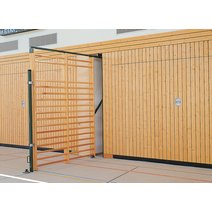 Doppelfeld-Sprossenwand einschiebbar
