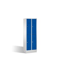 C+P® Garderobenschrank EVOLO doppelstöckig, mit Sockel