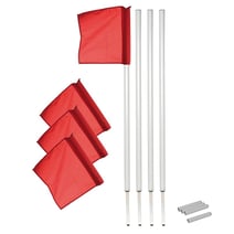 Kübler Sport® Kipp-Grenzstangen WEISS 4er-Set