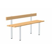 rontec® Umkleidebank mit Rückenlehne, einseitig
