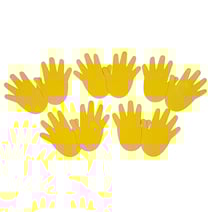 tanga sports® Bodenmarkierung Hände, 5er-Set