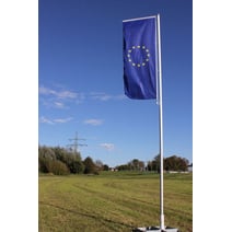 Alu-Fahnenmast Typ MH mit Backdrop-System, 6,00 m über Boden