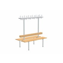 rontec® Umkleidebank mit Garderobe, doppelseitig