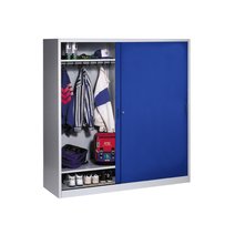 C+P® Materialschrank mit Hakenstange, Schiebetüren