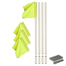 Kübler Sport® Kipp-Grenzstangen WEISS 4er-Set