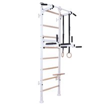 BenchK® Sprossenwand 522W mit Klimmzugstange, Dip-Bügel, Seil & Ringen