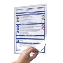 Einstecktaschen für Informationskasten, magnethaftend DIN A4