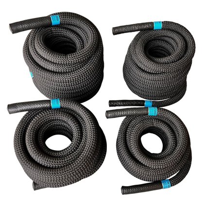 Battle Ropes Fitness Seile - Robuste Power Ropes 2 Stück Tragbar & Leise