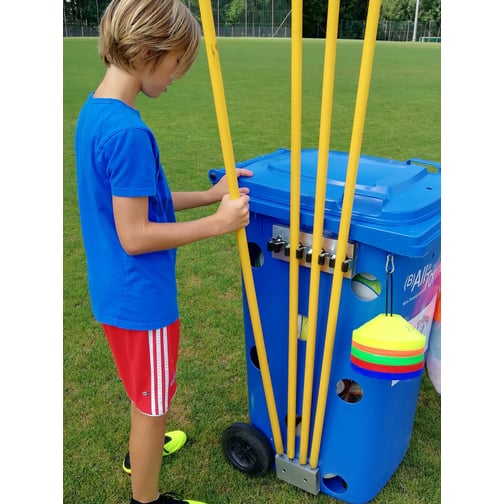 Stangenhalterung für (B)all in Tonne