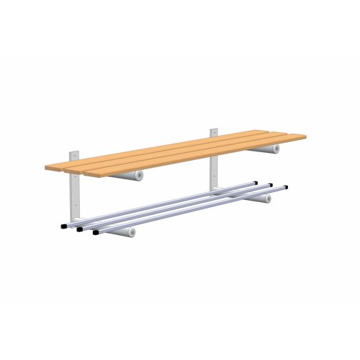 rontec® Umkleidebank mit Schuhrost, wandhängend