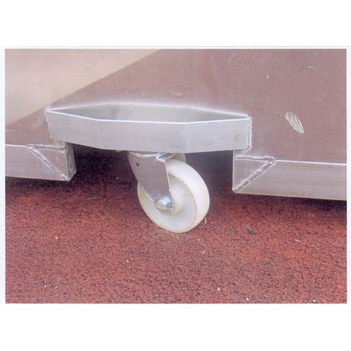 Absenkbare Räder für fahrbare Alu-Abdeckung für Sprungmatten