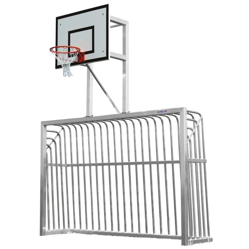 Kübler Sport® Bolzplatztor ALU SOLID mit Basketball-Übungsanlage