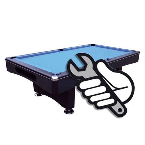 Montage des Billardtischs Black Pool