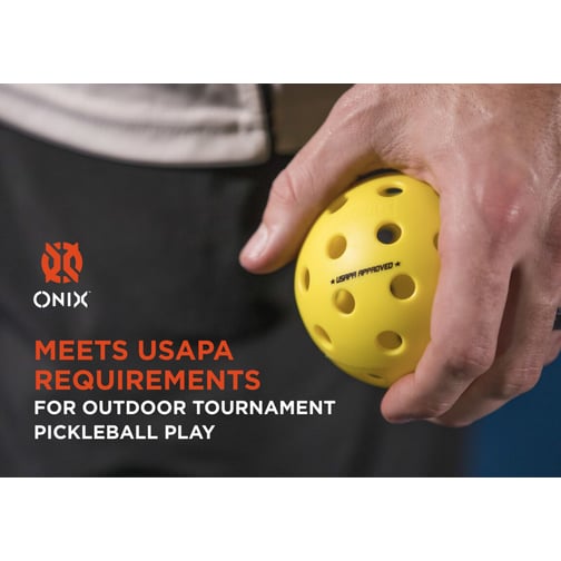 ONIX® Pickleball Fuse G2 Outdoor Yellow 3-Pack