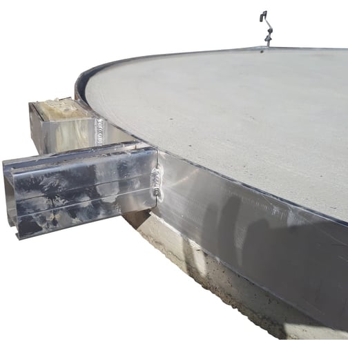 Kugelstoßring mit Betonplatte