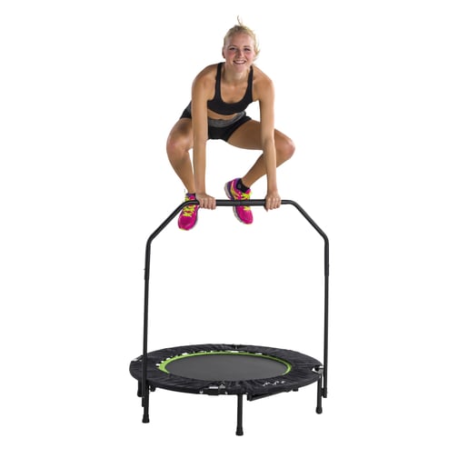 Fitness Trampolin, faltbar mit Haltebügel