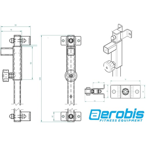 aerobis® Wandschiene für Kinetic Trainer und revvll®