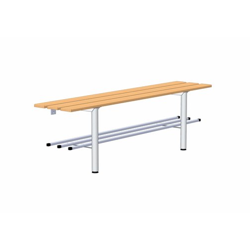 rontec® Umkleidebank mit Schuhrost, wandbefestigt