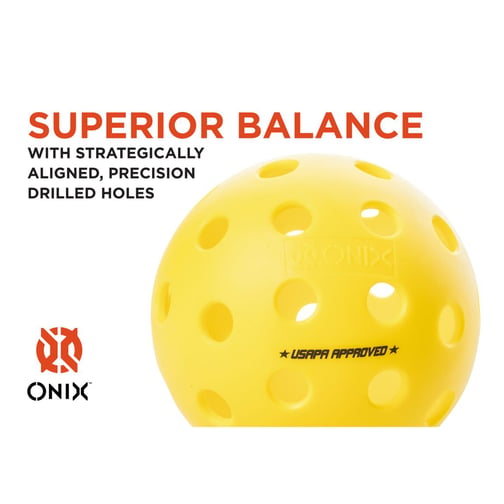 ONIX® Pickleball Fuse G2 Outdoor Yellow 3-Pack