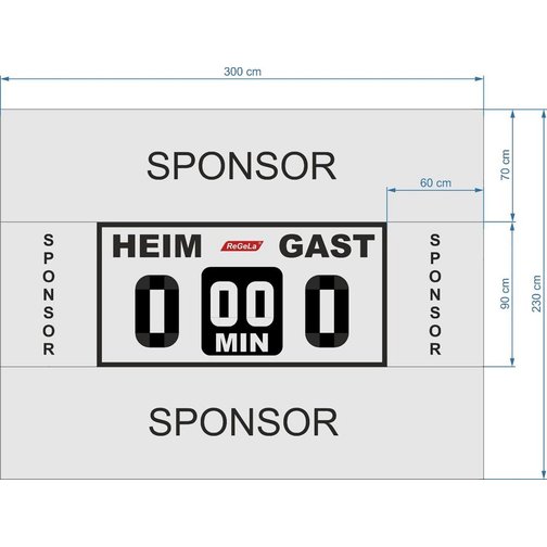 Werbewand 300 x 230 cm