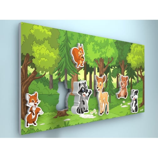 Akustikpaneel Tiere des Waldes