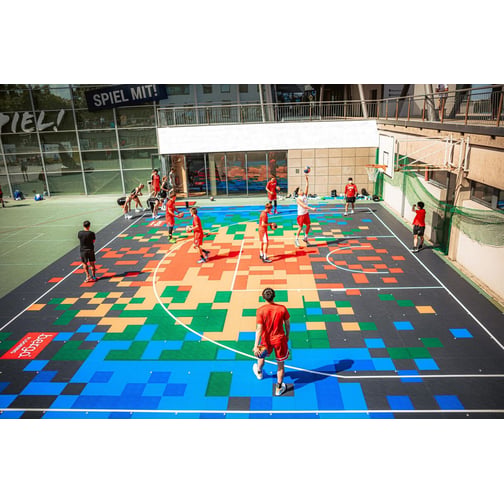 Bergo® Sportbodenbelag für Basketball Court 3x3 FIBA 