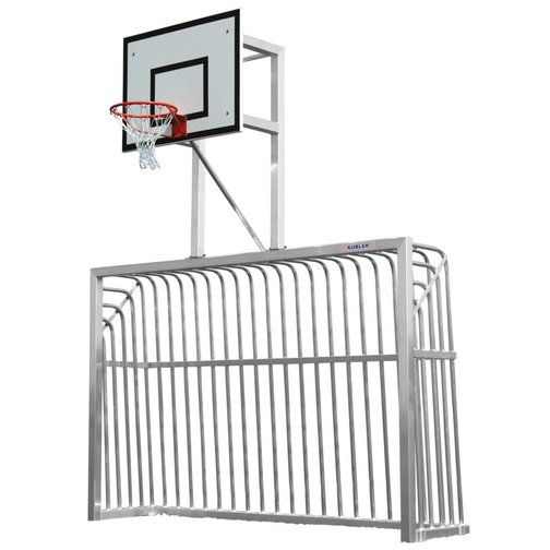Kübler Sport® Bolzplatztor ALU SOLID SILENCE mit Basketball-Übungsanlage