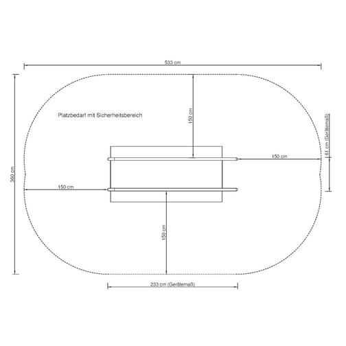4FCIRCLE® Station Dips-Barren 2-fach, mit Fundament & Fallschutzplatten