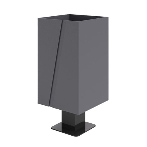 Abfallbehälter eckig 40 l, Stahl