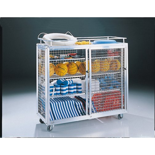 Regalwagen für Schwimmbäder, 4 Fächer